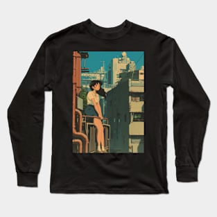 Vintage Anime Scenery Long Sleeve T-Shirt